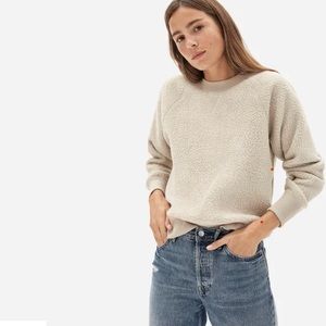 Everlane ReNew Fleece Raglan Sweatshirt in Oat
